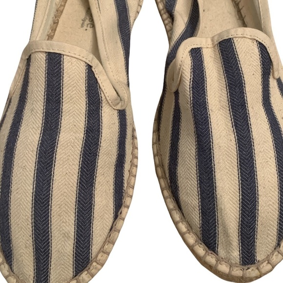 Mint and Rose Striped Blue Off White Espadrilles Size 8 (38) - Picture 4 of 7